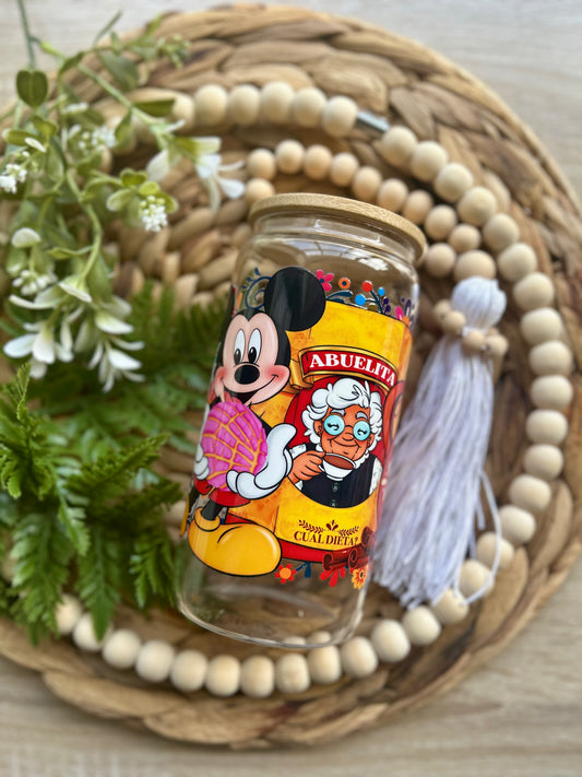 Magical Abuelita Coffee Themed Glass Cup || Magical Collection