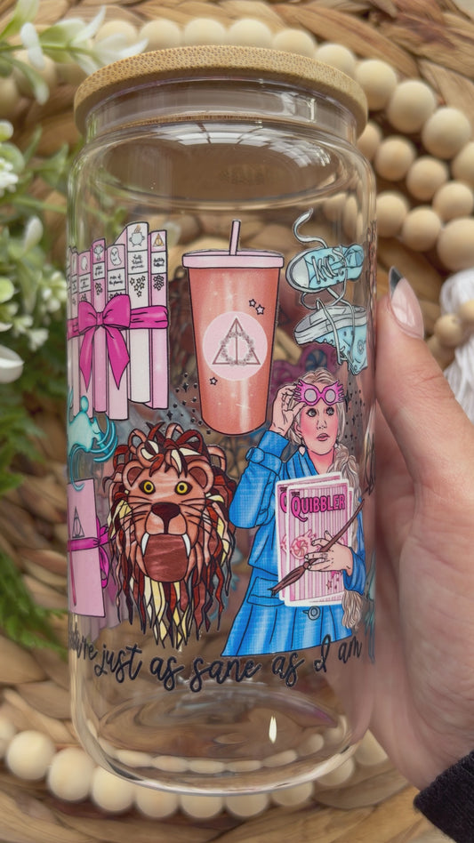 Luna Witch Themed Glass Cup